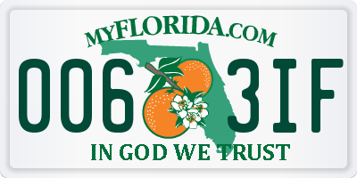 FL license plate 0063IF