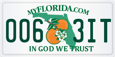 FL license plate 0063IT