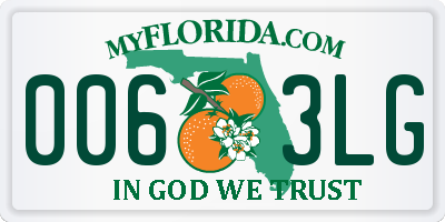 FL license plate 0063LG