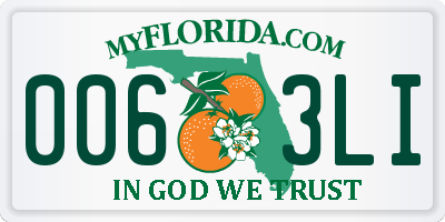FL license plate 0063LI