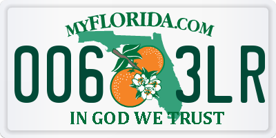 FL license plate 0063LR