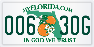 FL license plate 0063OG