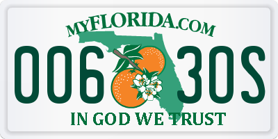 FL license plate 0063OS