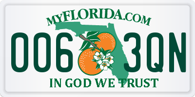 FL license plate 0063QN