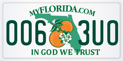 FL license plate 0063UO