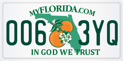 FL license plate 0063YQ