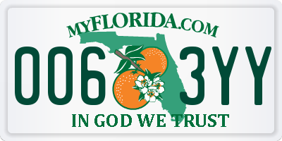 FL license plate 0063YY