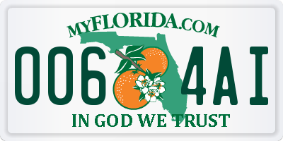 FL license plate 0064AI