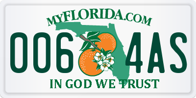 FL license plate 0064AS