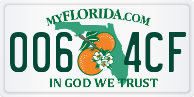 FL license plate 0064CF