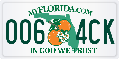 FL license plate 0064CK