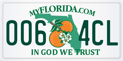 FL license plate 0064CL