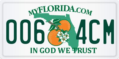 FL license plate 0064CM