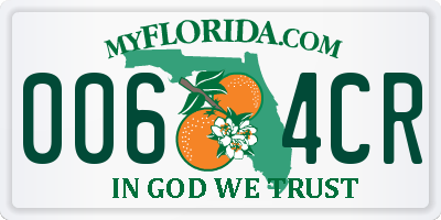 FL license plate 0064CR