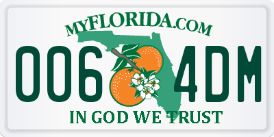 FL license plate 0064DM