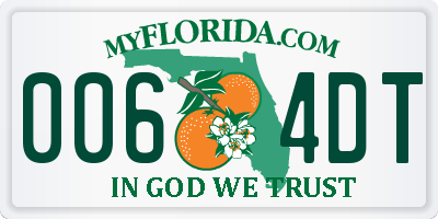 FL license plate 0064DT