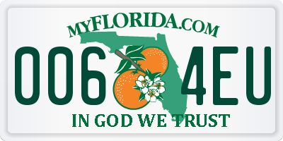 FL license plate 0064EU