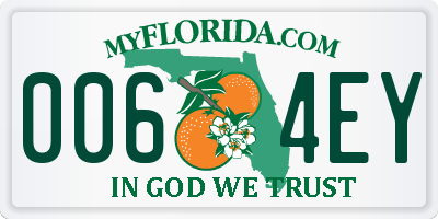 FL license plate 0064EY