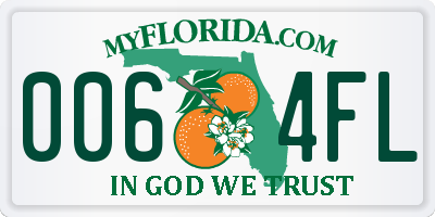 FL license plate 0064FL