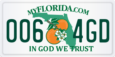 FL license plate 0064GD