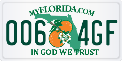 FL license plate 0064GF