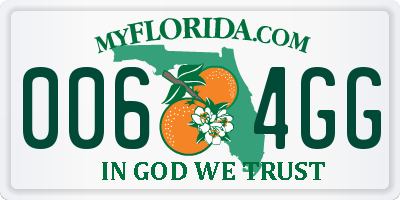FL license plate 0064GG