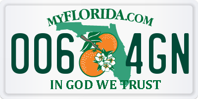 FL license plate 0064GN