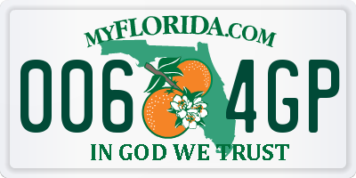 FL license plate 0064GP