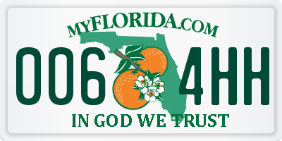 FL license plate 0064HH