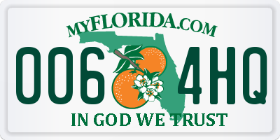 FL license plate 0064HQ