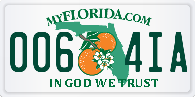 FL license plate 0064IA