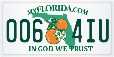 FL license plate 0064IU