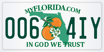 FL license plate 0064IY