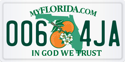 FL license plate 0064JA