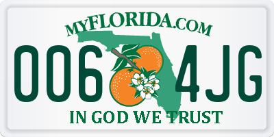 FL license plate 0064JG