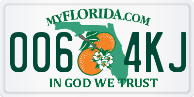 FL license plate 0064KJ