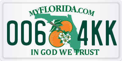 FL license plate 0064KK