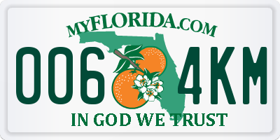 FL license plate 0064KM