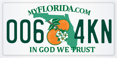 FL license plate 0064KN