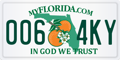 FL license plate 0064KY