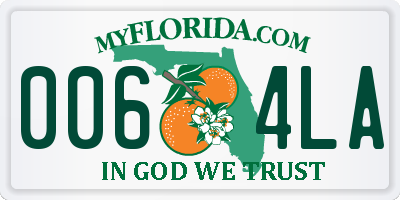 FL license plate 0064LA