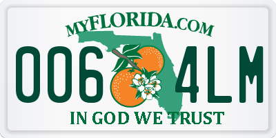 FL license plate 0064LM