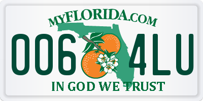 FL license plate 0064LU