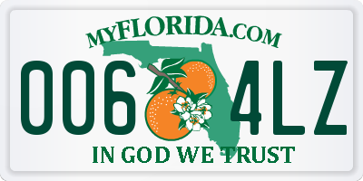 FL license plate 0064LZ