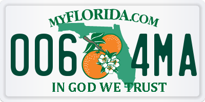 FL license plate 0064MA