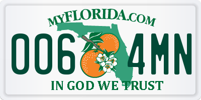 FL license plate 0064MN