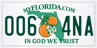 FL license plate 0064NA