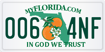 FL license plate 0064NF