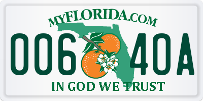 FL license plate 0064OA