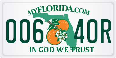 FL license plate 0064OR